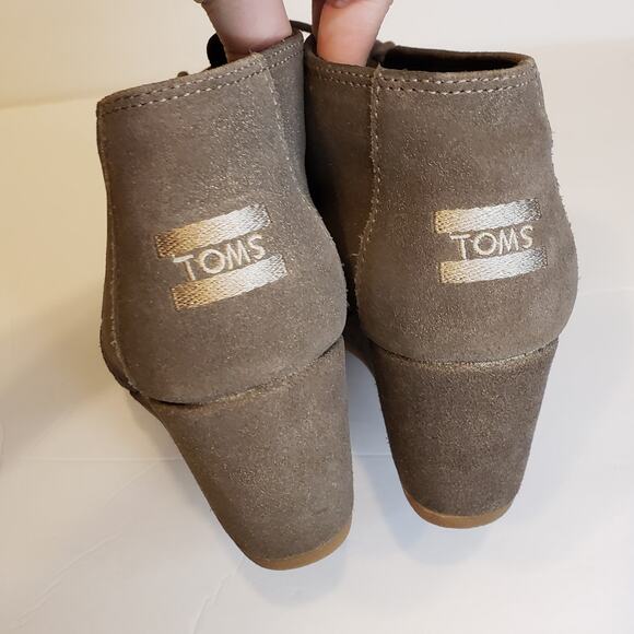 Toms Gold Kala Wedge Heel Bootie Women's 9 - Picture 5 of 10